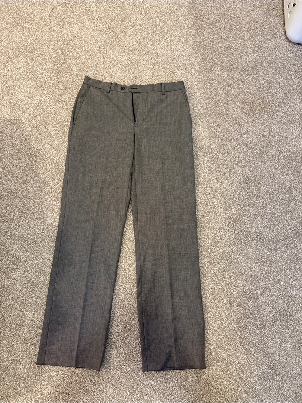 John Varvatos Charcoal Straight-Leg Dress Pants